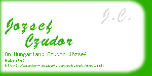 jozsef czudor business card